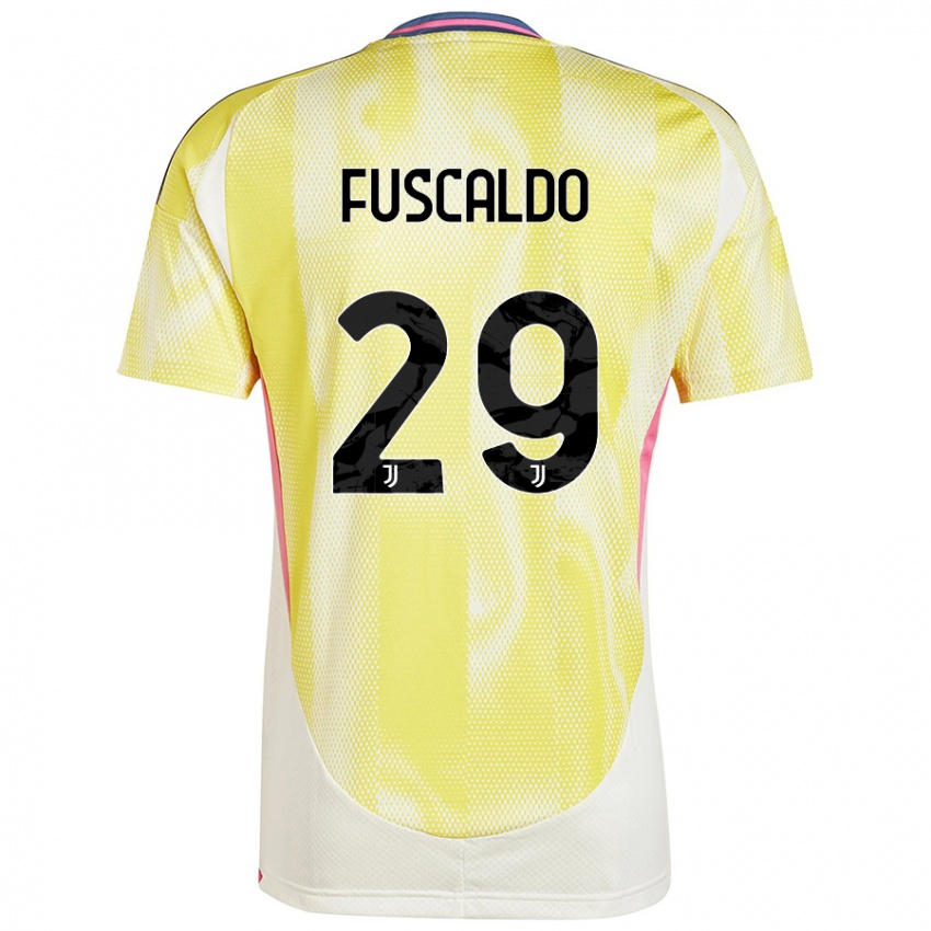 Kinder Matteo Fuscaldo #29 Solargelb Auswärtstrikot Trikot 2024/25 T-Shirt Schweiz