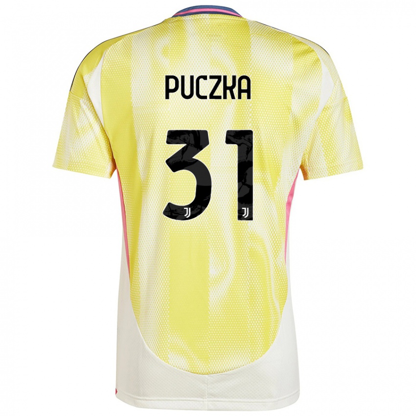 Kinder David Puczka #31 Solargelb Auswärtstrikot Trikot 2024/25 T-Shirt Schweiz