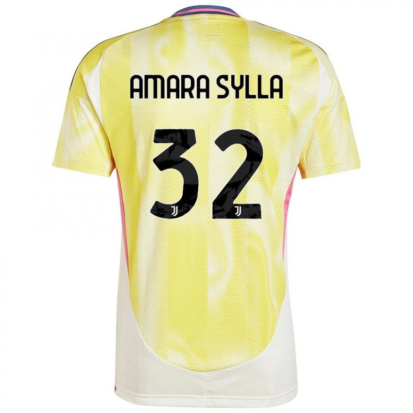 Kinder Idris Amara Sylla #32 Solargelb Auswärtstrikot Trikot 2024/25 T-Shirt Schweiz