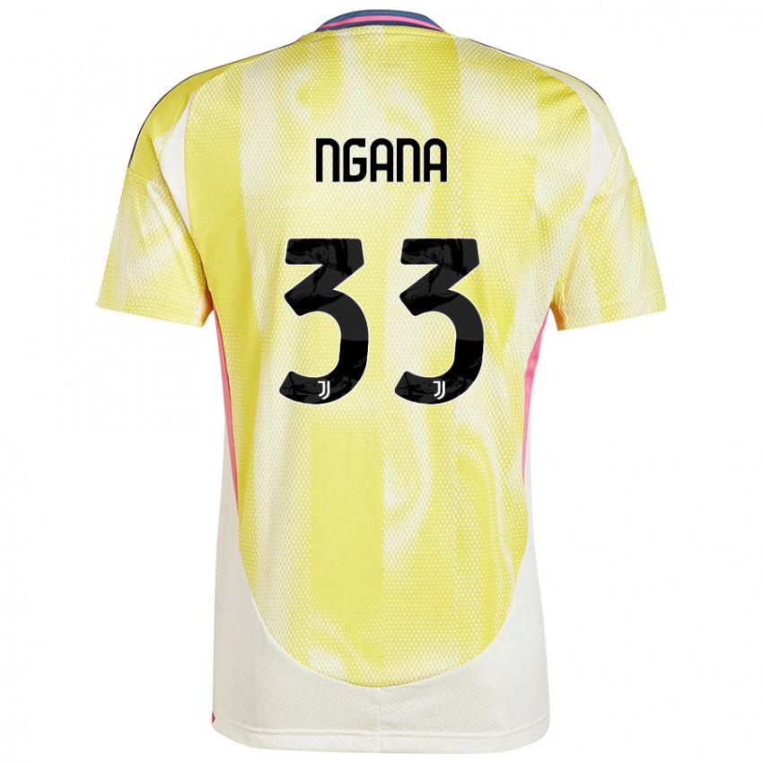 Kinder Valdes Ngana #33 Solargelb Auswärtstrikot Trikot 2024/25 T-Shirt Schweiz