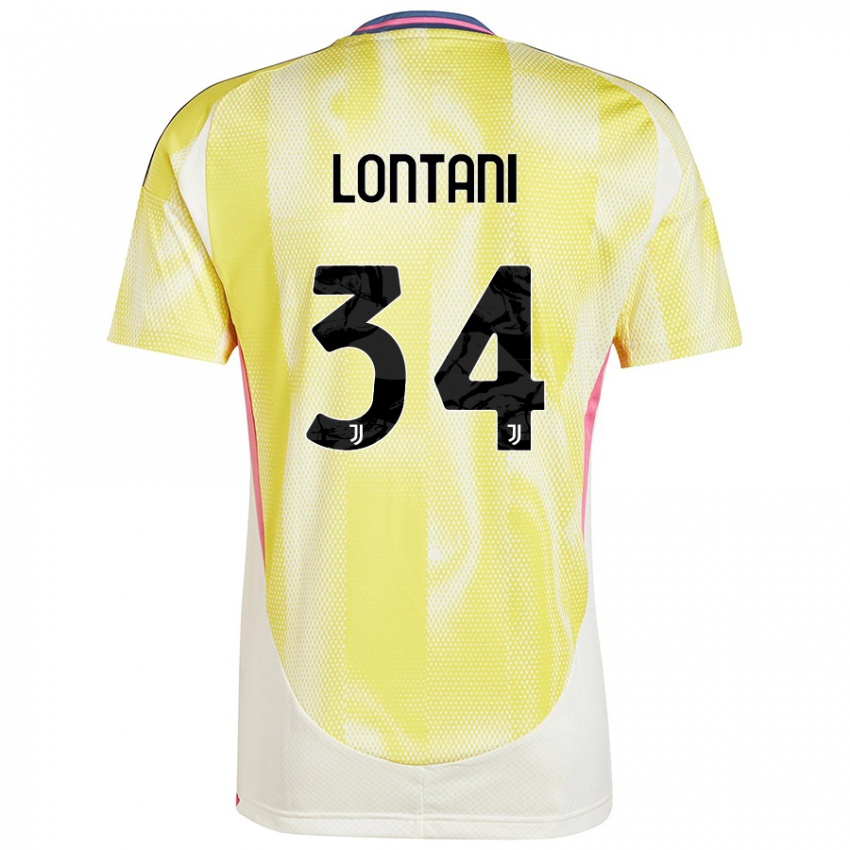 Kinder Matteo Lontani #34 Solargelb Auswärtstrikot Trikot 2024/25 T-Shirt Schweiz