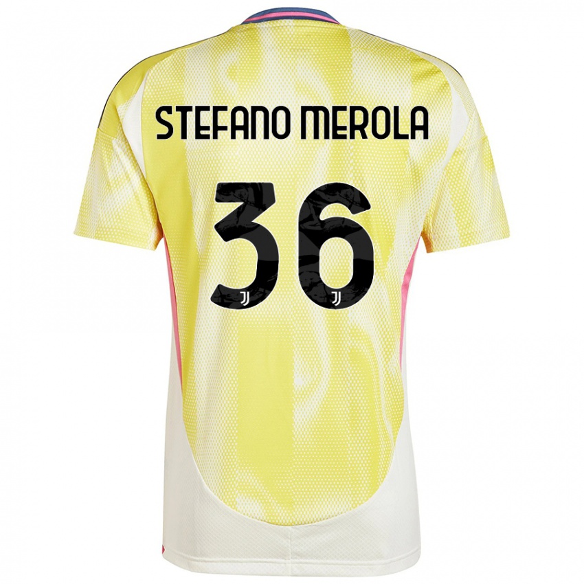 Kinder Antonio Stefano Merola #36 Solargelb Auswärtstrikot Trikot 2024/25 T-Shirt Schweiz