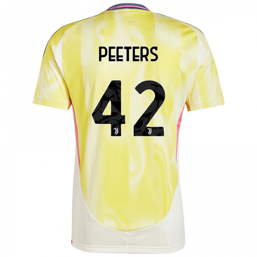 Kinder Daouda Peeters #42 Solargelb Auswärtstrikot Trikot 2024/25 T-Shirt Schweiz