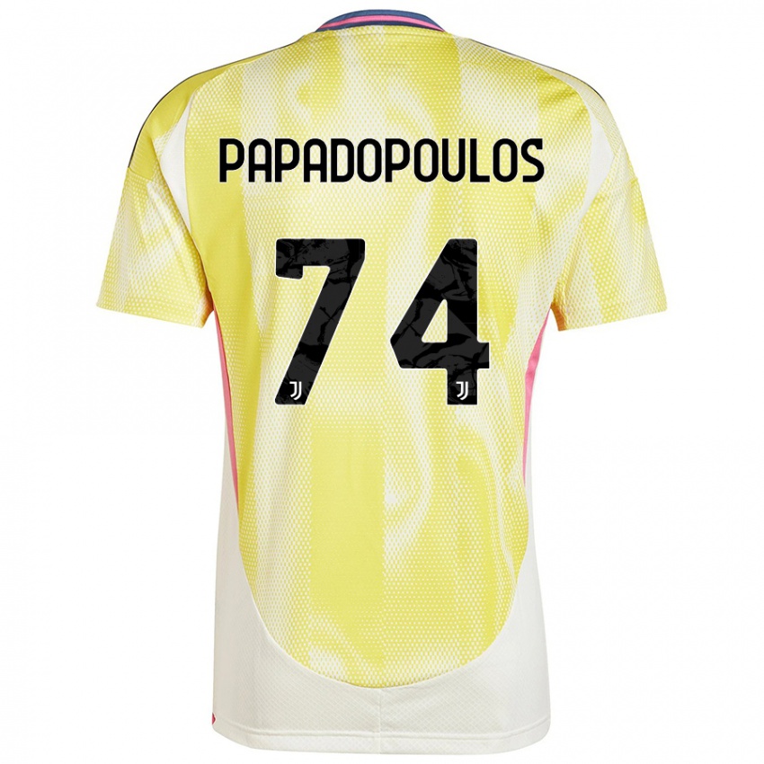 Kinder Christos Papadopoulos #74 Solargelb Auswärtstrikot Trikot 2024/25 T-Shirt Schweiz