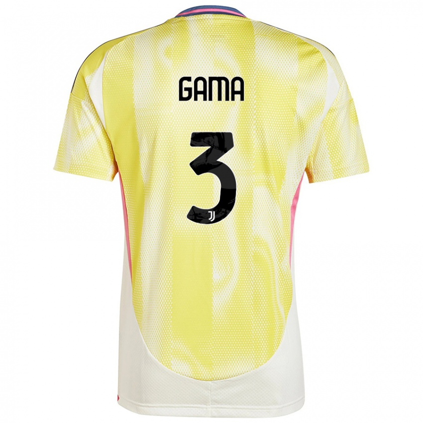 Kinder Sara Gama #3 Solargelb Auswärtstrikot Trikot 2024/25 T-Shirt Schweiz