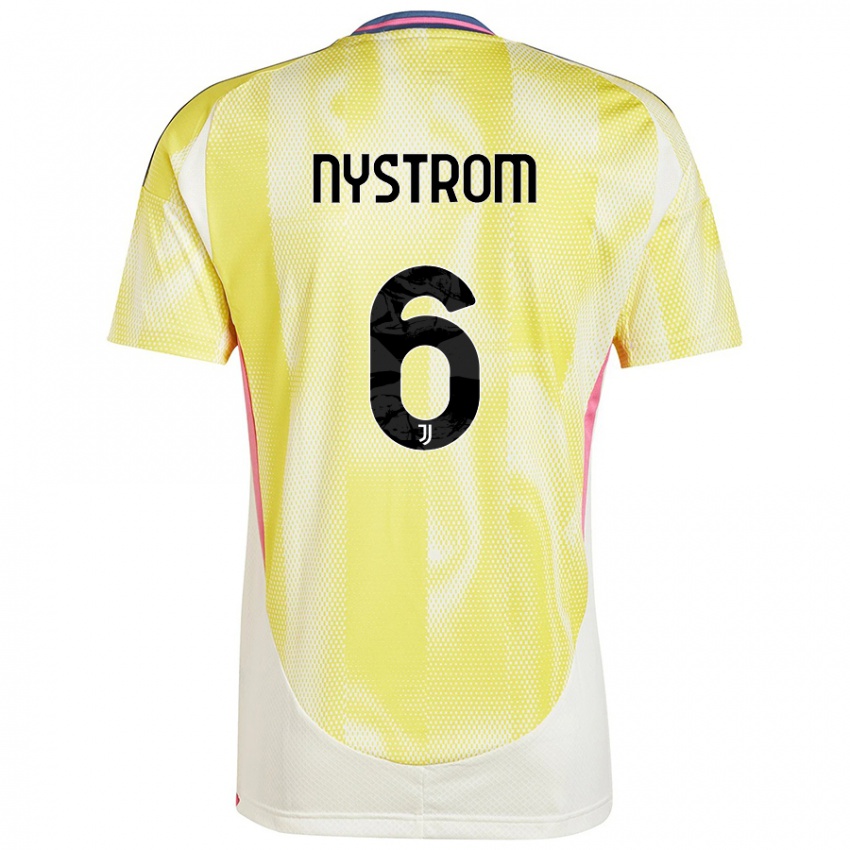 Kinder Paulina Nyström #6 Solargelb Auswärtstrikot Trikot 2024/25 T-Shirt Schweiz