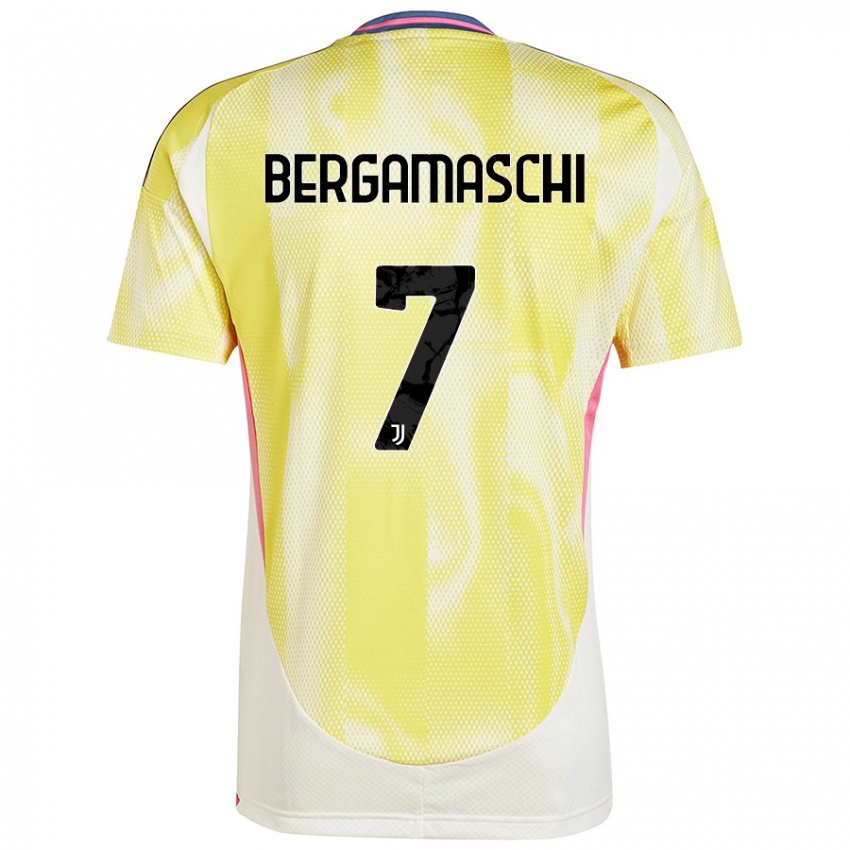 Kinder Valentina Bergamaschi #7 Solargelb Auswärtstrikot Trikot 2024/25 T-Shirt Schweiz