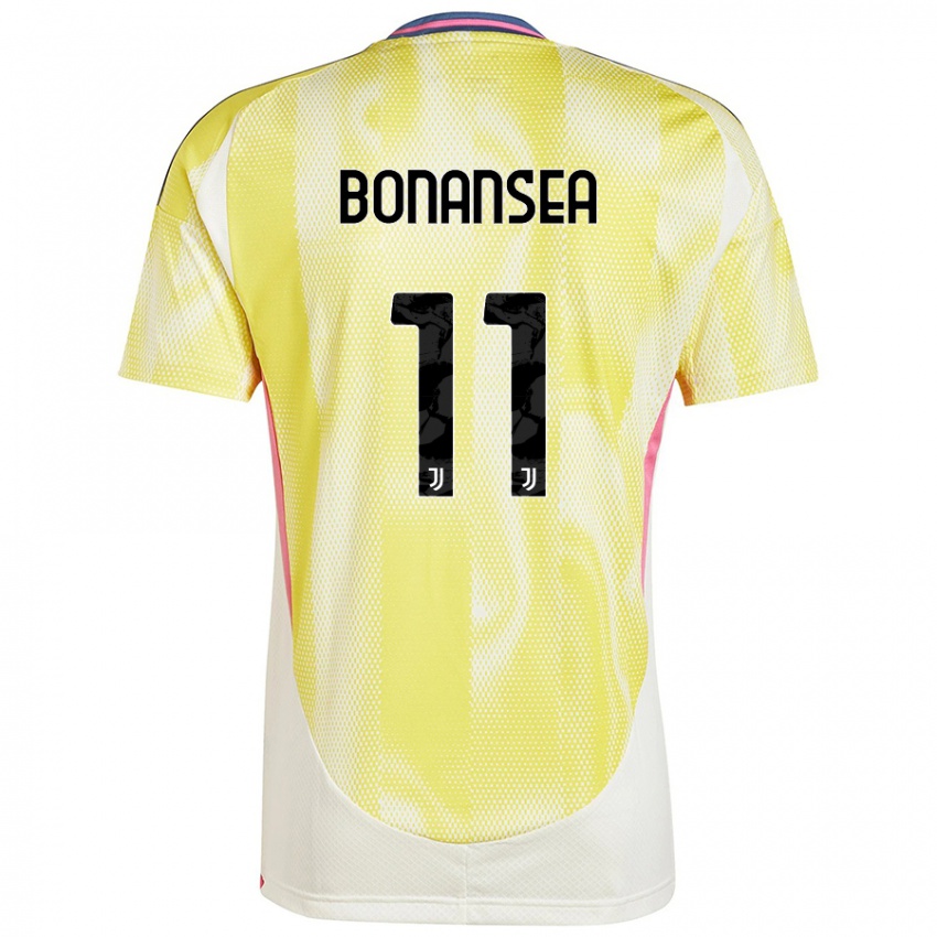 Kinder Barbara Bonansea #11 Solargelb Auswärtstrikot Trikot 2024/25 T-Shirt Schweiz