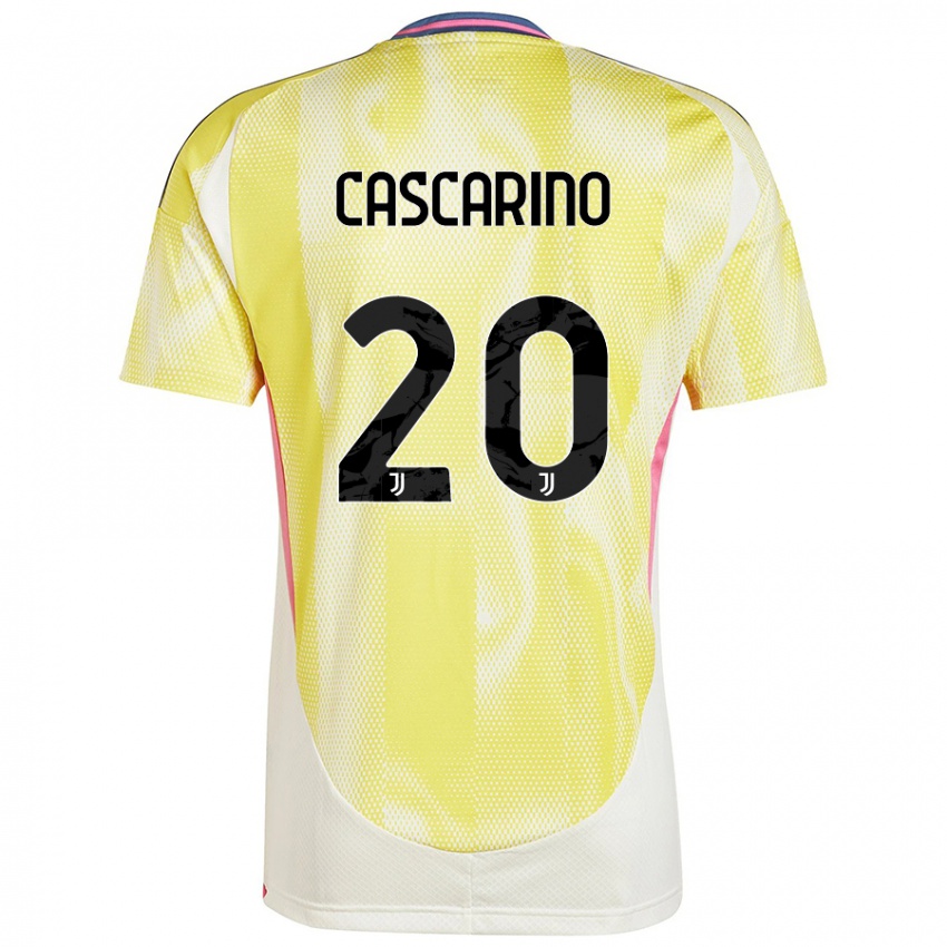 Kinder Estelle Cascarino #20 Solargelb Auswärtstrikot Trikot 2024/25 T-Shirt Schweiz