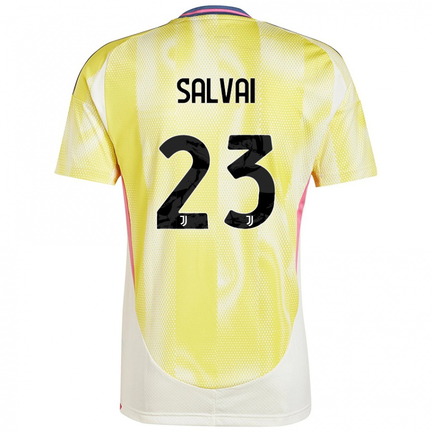 Kinder Cecilia Salvai #23 Solargelb Auswärtstrikot Trikot 2024/25 T-Shirt Schweiz