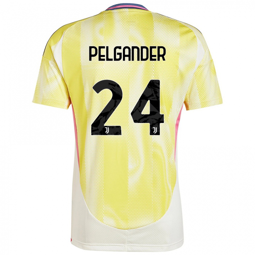 Kinder Elsa Pelgander #24 Solargelb Auswärtstrikot Trikot 2024/25 T-Shirt Schweiz