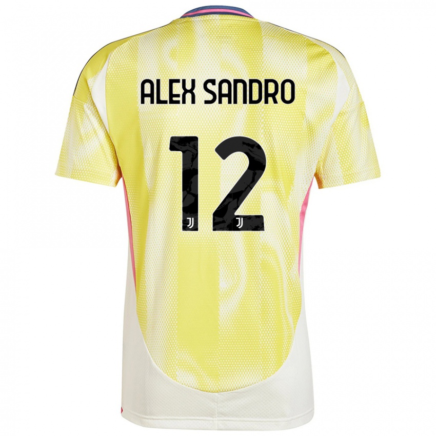 Kinder Alex Sandro #12 Solargelb Auswärtstrikot Trikot 2024/25 T-Shirt Schweiz