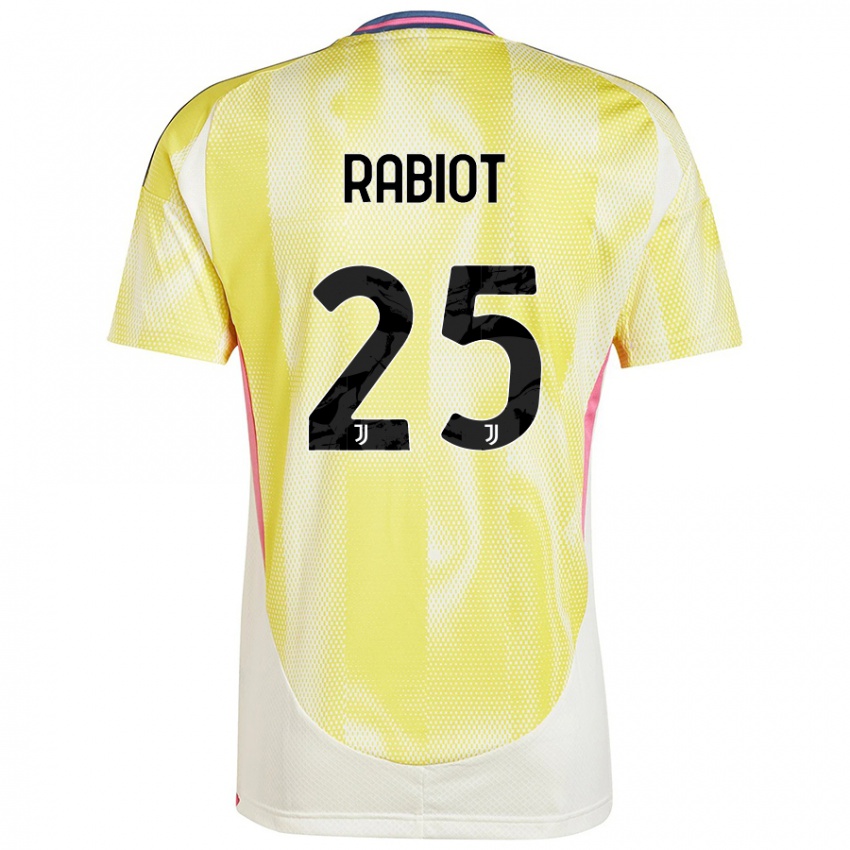 Kinder Adrien Rabiot #25 Solargelb Auswärtstrikot Trikot 2024/25 T-Shirt Schweiz