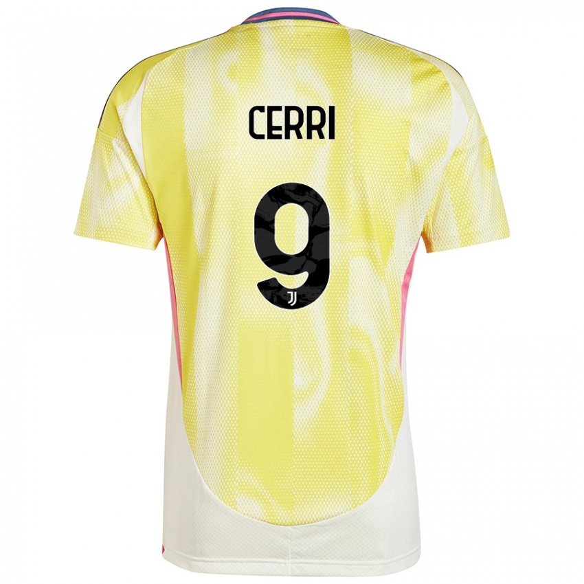 Kinder Leonardo Cerri #9 Solargelb Auswärtstrikot Trikot 2024/25 T-Shirt Schweiz