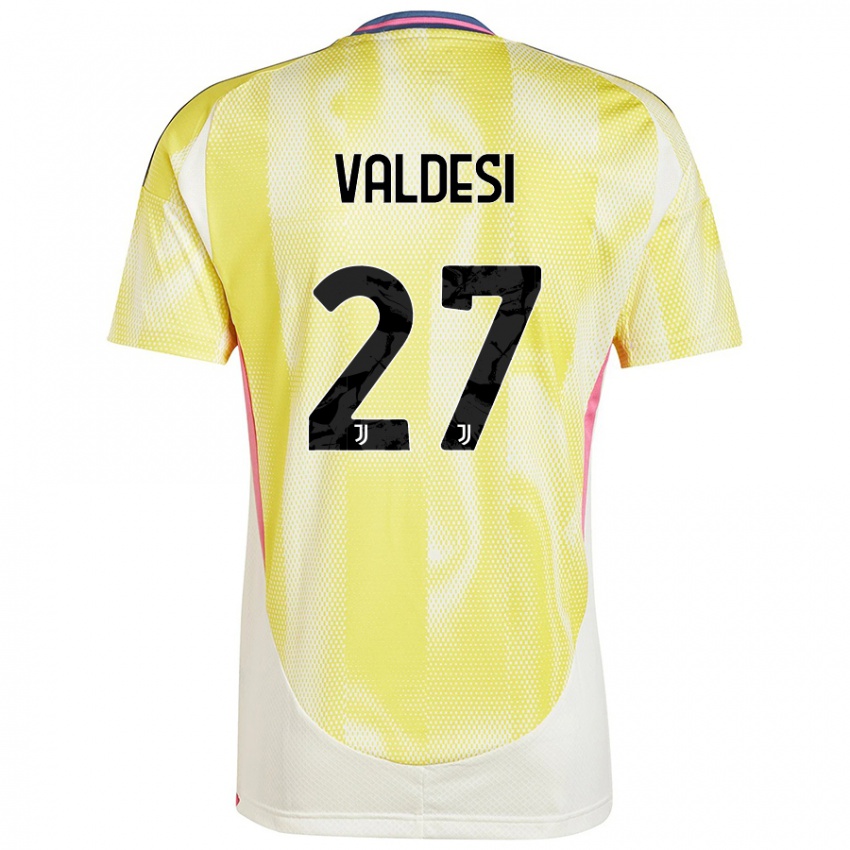 Kinder Andrea Valdesi #27 Solargelb Auswärtstrikot Trikot 2024/25 T-Shirt Schweiz