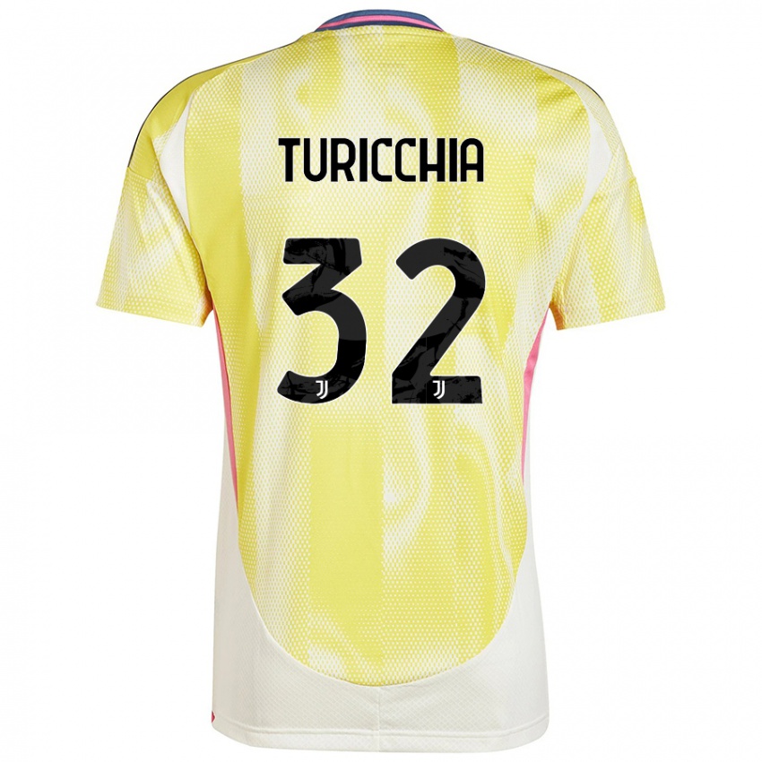 Kinder Riccardo Turicchia #32 Solargelb Auswärtstrikot Trikot 2024/25 T-Shirt Schweiz