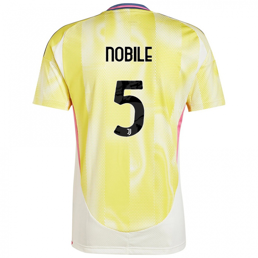 Kinder Riccardo Nobile #5 Solargelb Auswärtstrikot Trikot 2024/25 T-Shirt Schweiz