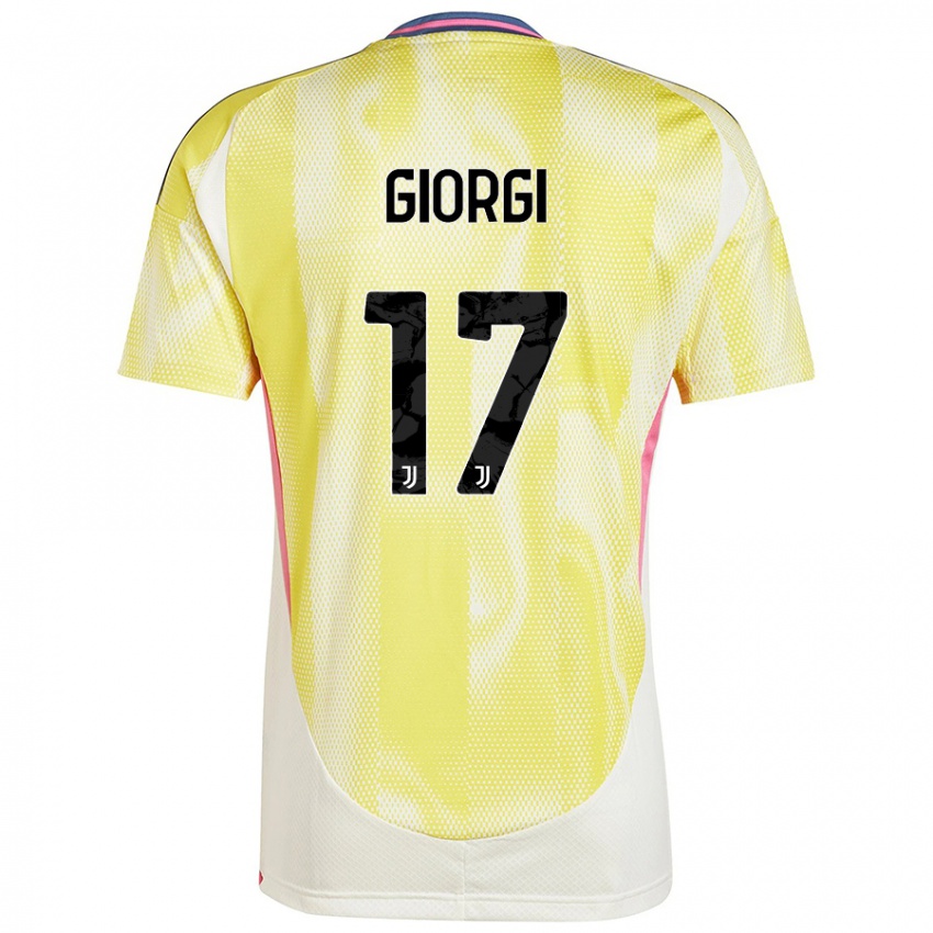 Kinder Lorenzo Giorgi #17 Solargelb Auswärtstrikot Trikot 2024/25 T-Shirt Schweiz