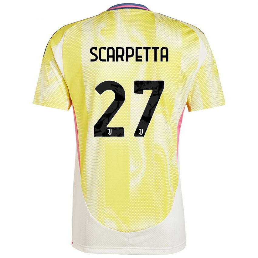 Kinder Jacopo Scarpetta #27 Solargelb Auswärtstrikot Trikot 2024/25 T-Shirt Schweiz