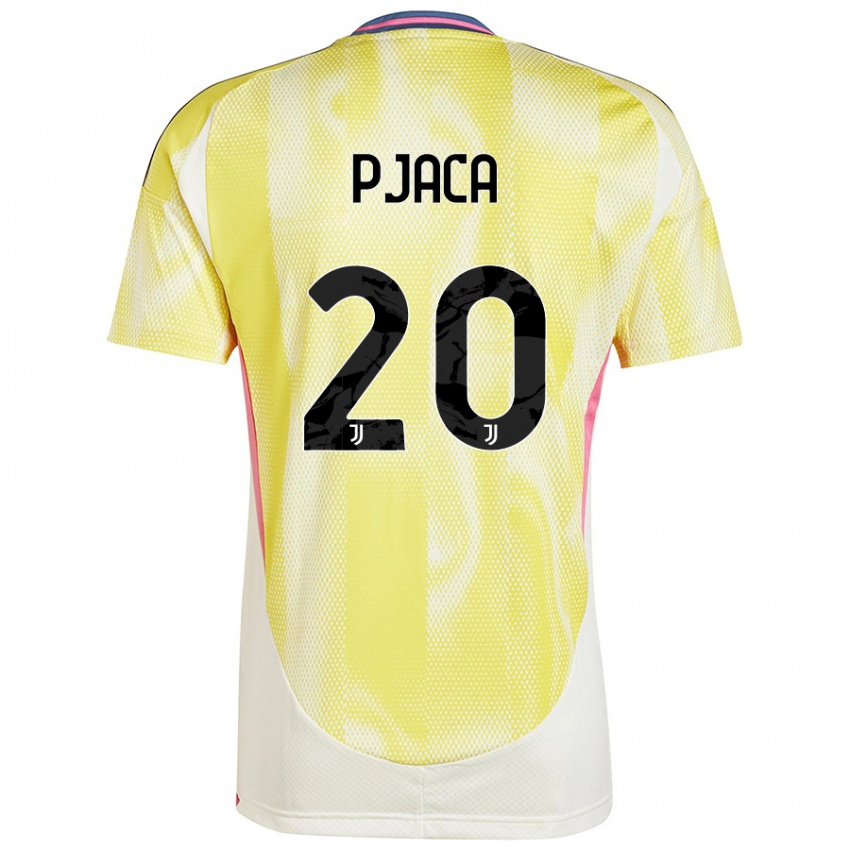 Kinder Marko Pjaca #20 Solargelb Auswärtstrikot Trikot 2024/25 T-Shirt Schweiz