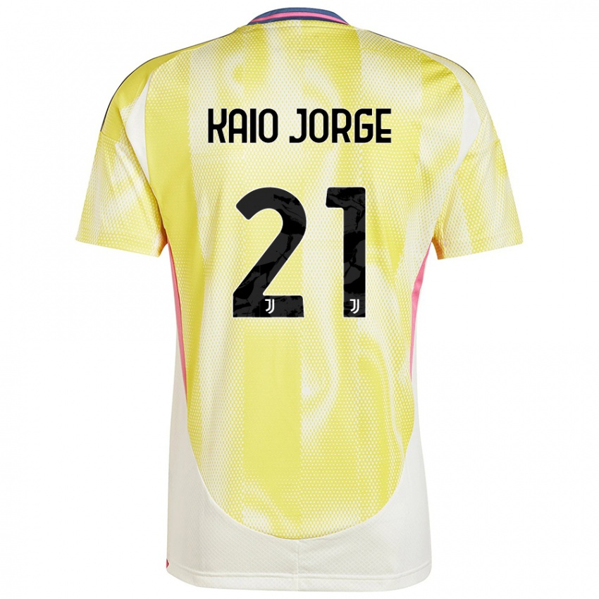 Kinder Kaio Jorge #21 Solargelb Auswärtstrikot Trikot 2024/25 T-Shirt Schweiz