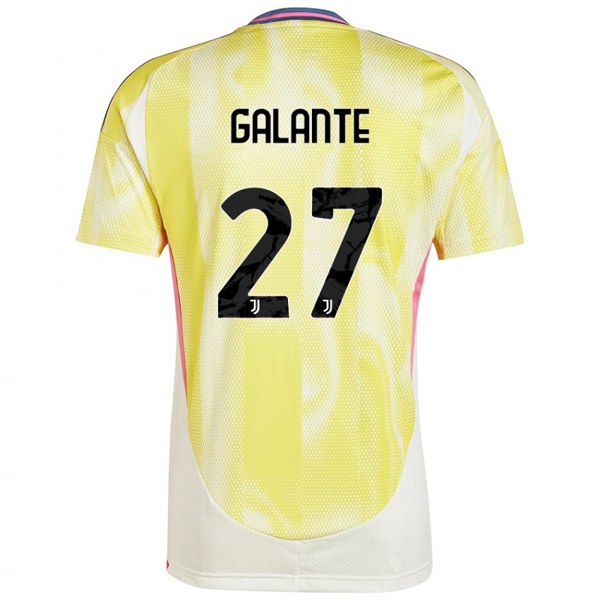 Kinder Tommaso Galante #27 Solargelb Auswärtstrikot Trikot 2024/25 T-Shirt Schweiz