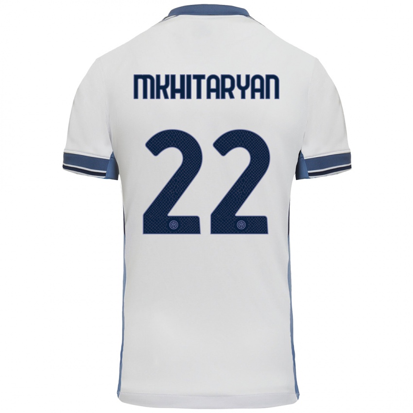 Kinder Henrikh Mkhitaryan #22 Weißgrau Auswärtstrikot Trikot 2024/25 T-Shirt Schweiz