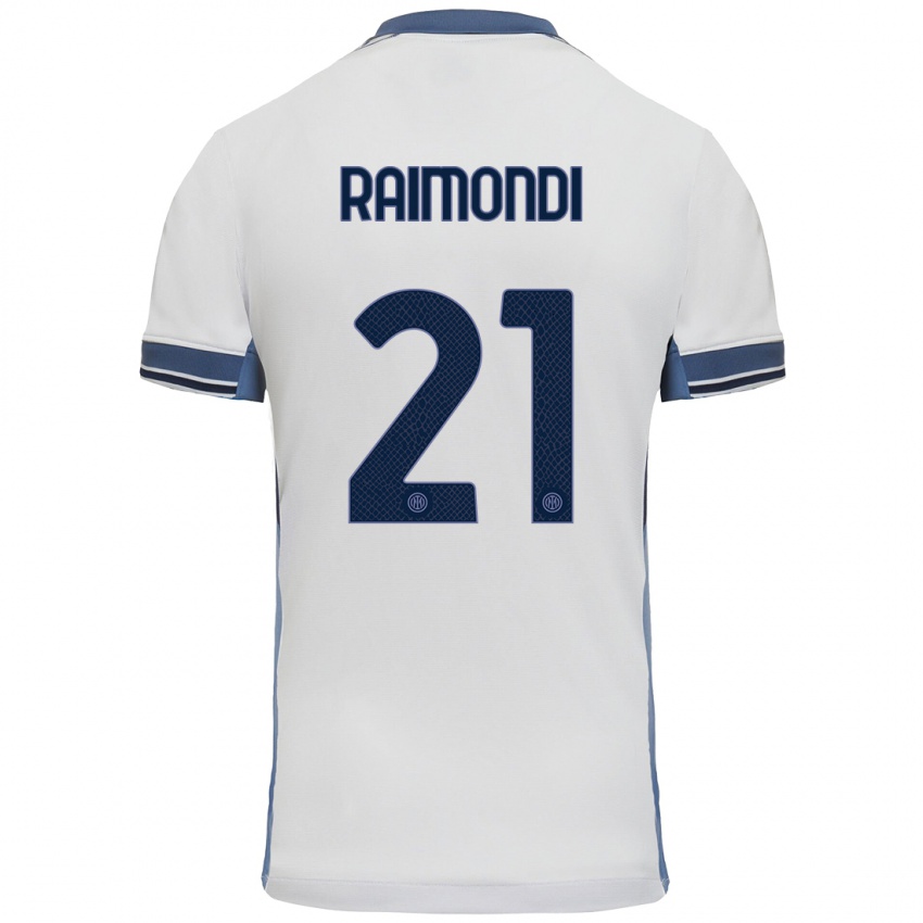 Kinder Paolo Raimondi #21 Weißgrau Auswärtstrikot Trikot 2024/25 T-Shirt Schweiz