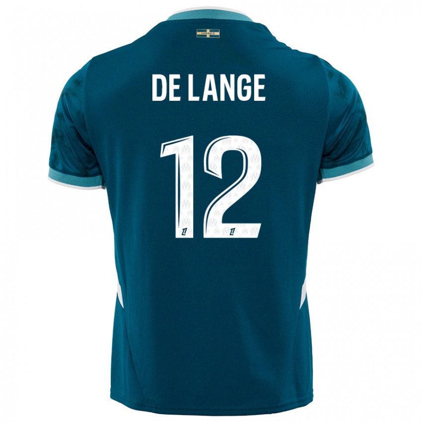 Enfant Maillot Jeffrey De Lange #12 Turquoise Bleu Tenues Extérieur 2024/25 T-Shirt Suisse