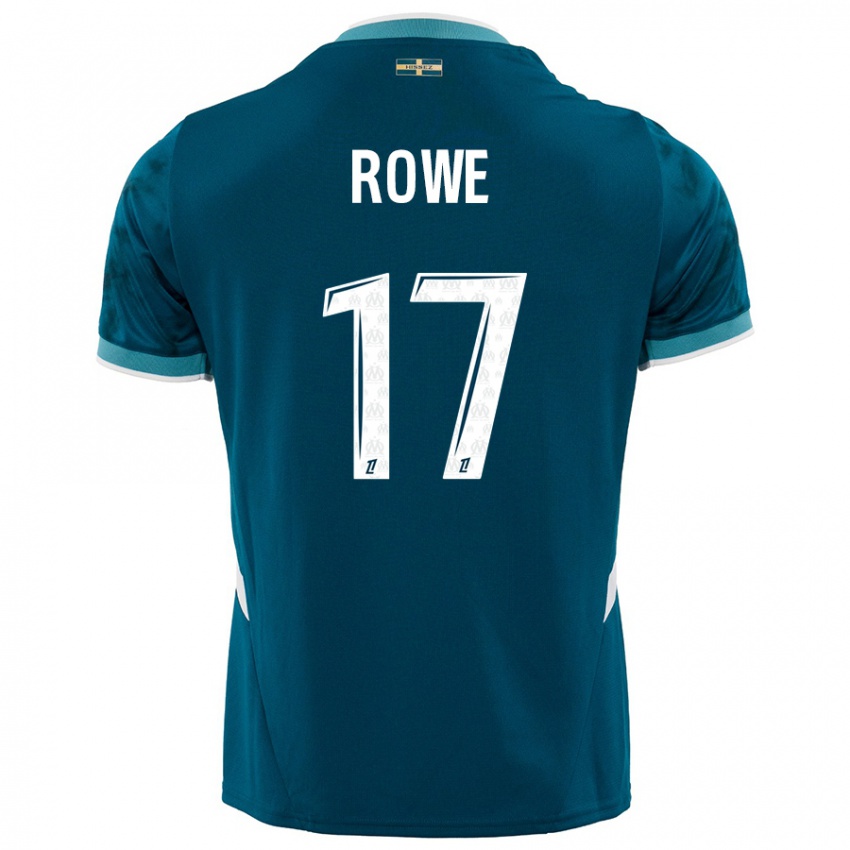 Enfant Maillot Jonathan Rowe #17 Turquoise Bleu Tenues Extérieur 2024/25 T-Shirt Suisse