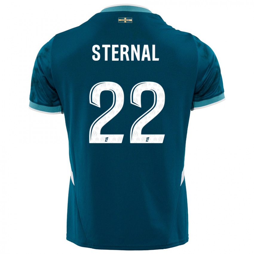 Enfant Maillot Enzo Sternal #22 Turquoise Bleu Tenues Extérieur 2024/25 T-Shirt Suisse