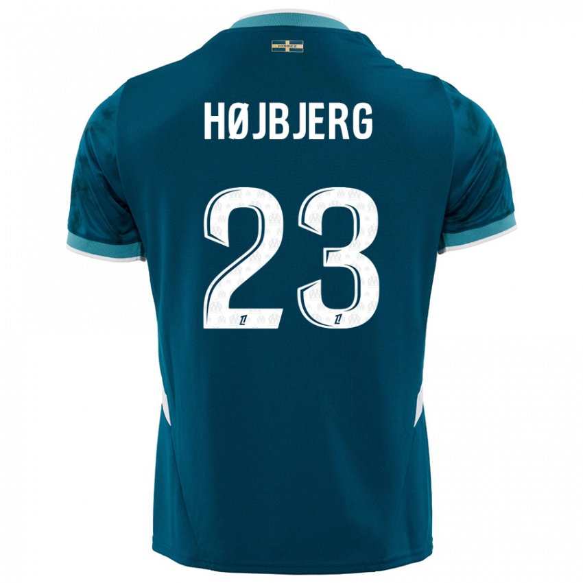 Enfant Maillot Pierre Emile Hojbjerg #23 Turquoise Bleu Tenues Extérieur 2024/25 T-Shirt Suisse