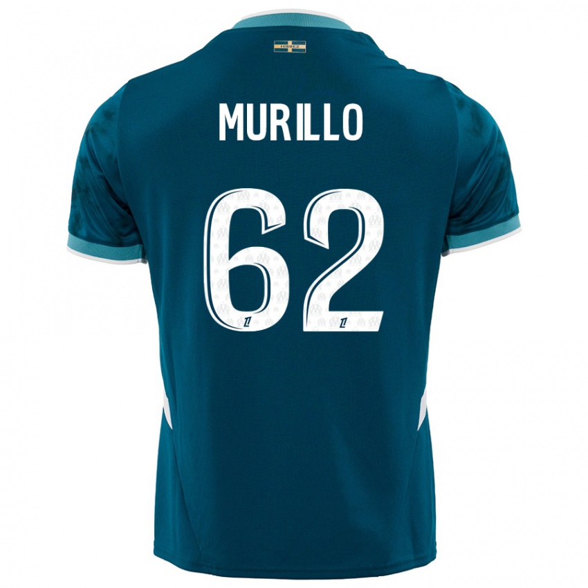 Enfant Maillot Amir Murillo #62 Turquoise Bleu Tenues Extérieur 2024/25 T-Shirt Suisse