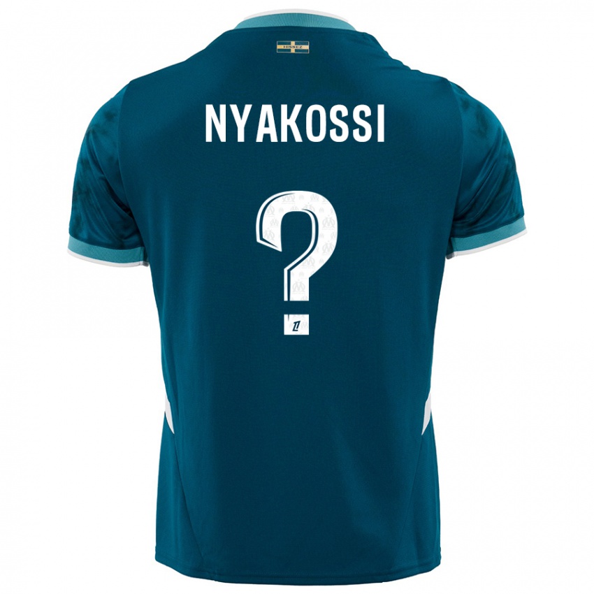 Enfant Maillot Roggerio Nyakossi #0 Turquoise Bleu Tenues Extérieur 2024/25 T-Shirt Suisse