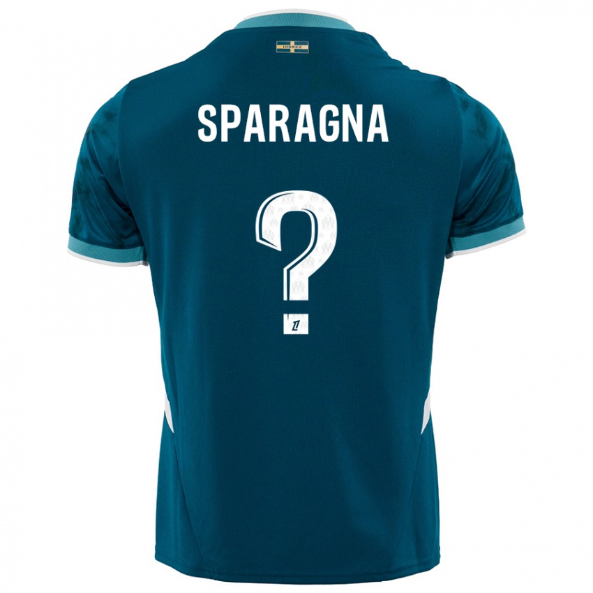 Enfant Maillot Stéphane Sparagna #0 Turquoise Bleu Tenues Extérieur 2024/25 T-Shirt Suisse