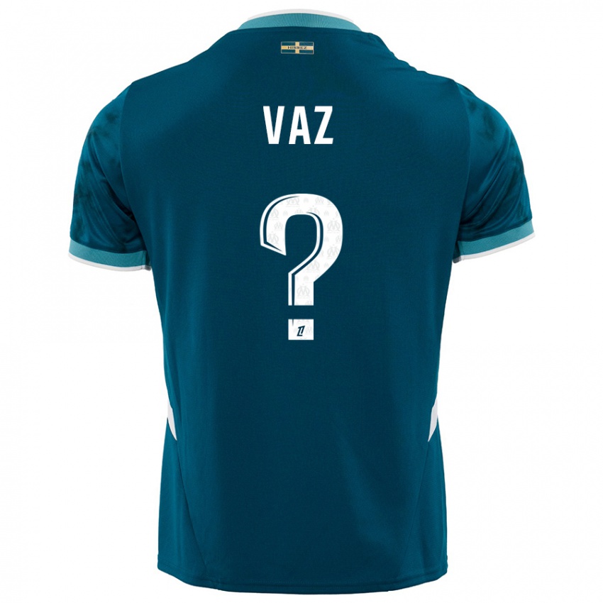 Enfant Maillot Robinio Vaz #0 Turquoise Bleu Tenues Extérieur 2024/25 T-Shirt Suisse