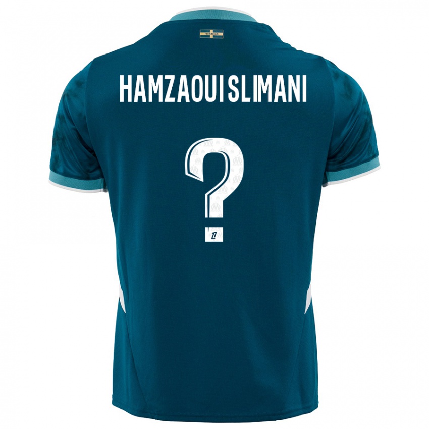 Enfant Maillot Hilan Hamzaoui Slimani #0 Turquoise Bleu Tenues Extérieur 2024/25 T-Shirt Suisse