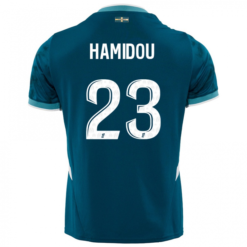 Enfant Maillot Jamila Hamidou #23 Turquoise Bleu Tenues Extérieur 2024/25 T-Shirt Suisse