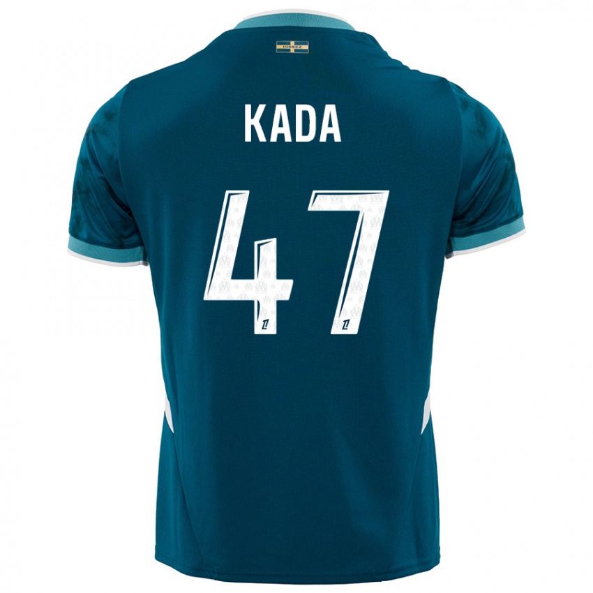 Enfant Maillot Joakim Kada #47 Turquoise Bleu Tenues Extérieur 2024/25 T-Shirt Suisse