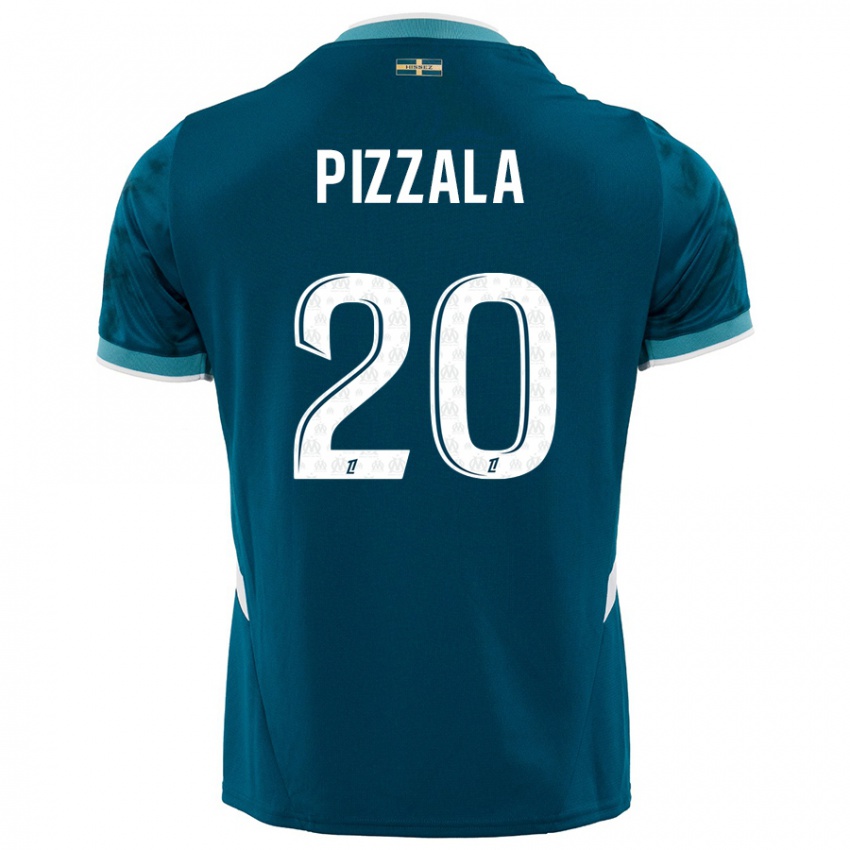 Kinder Caroline Pizzala #20 Türkisblau Auswärtstrikot Trikot 2024/25 T-Shirt Schweiz