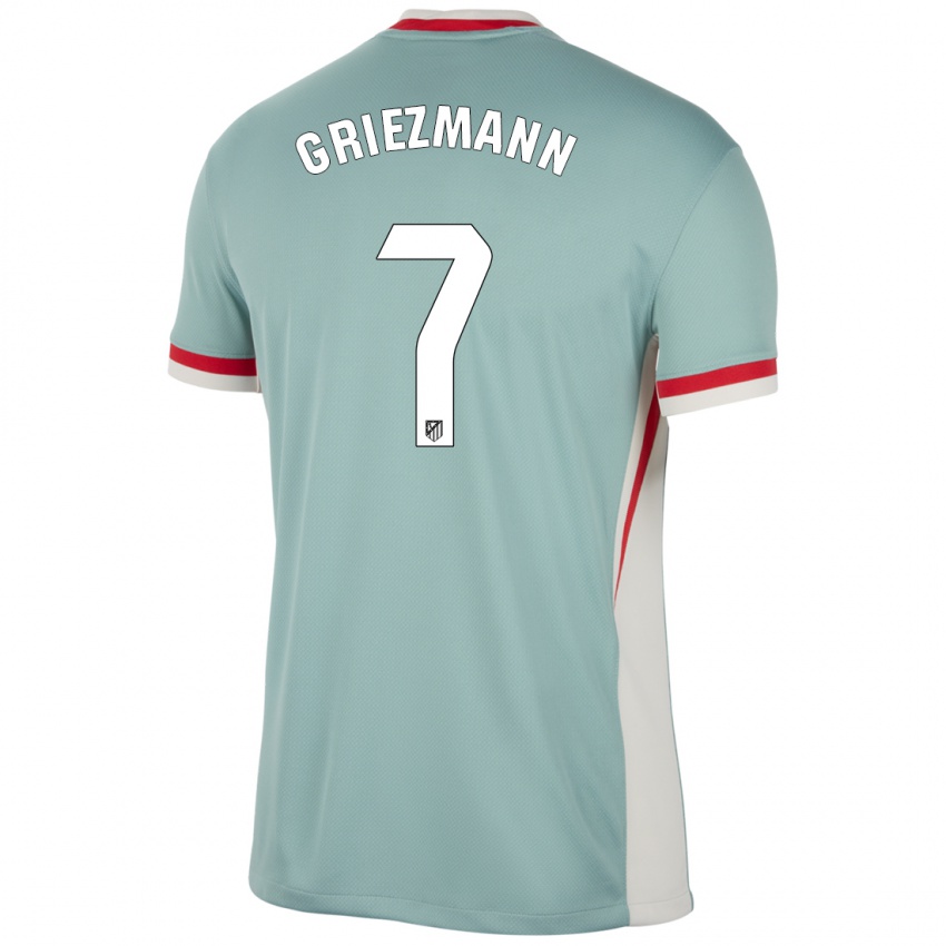 Kinder Antoine Griezmann #7 Hellbeige Blau Auswärtstrikot Trikot 2024/25 T-Shirt Schweiz