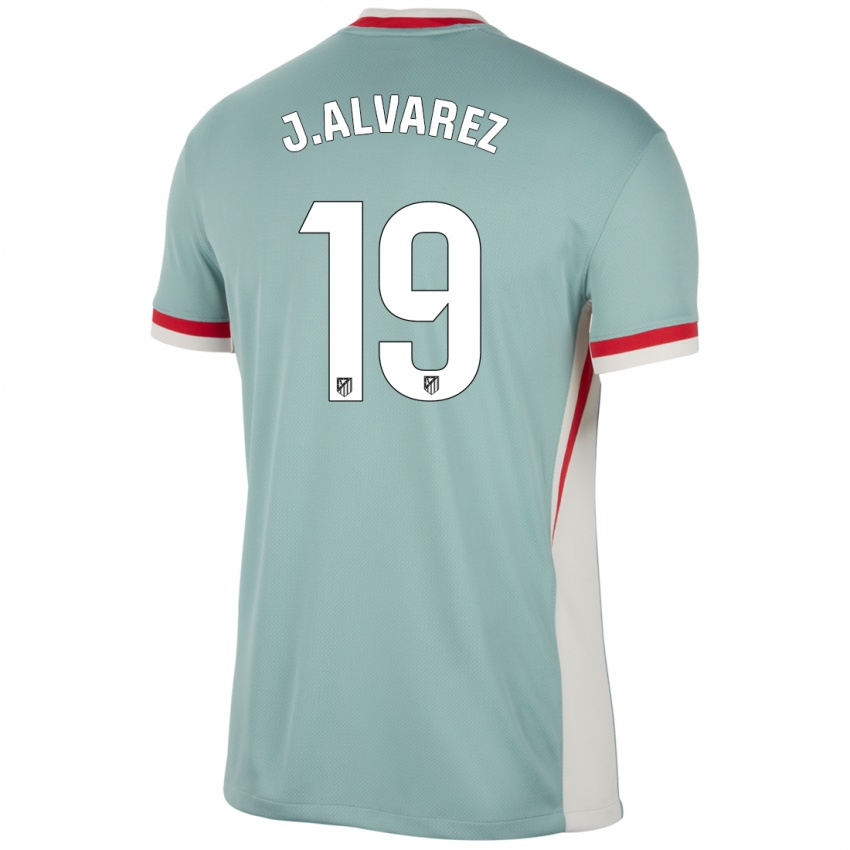 Kinder Julian Alvarez #19 Hellbeige Blau Auswärtstrikot Trikot 2024/25 T-Shirt Schweiz