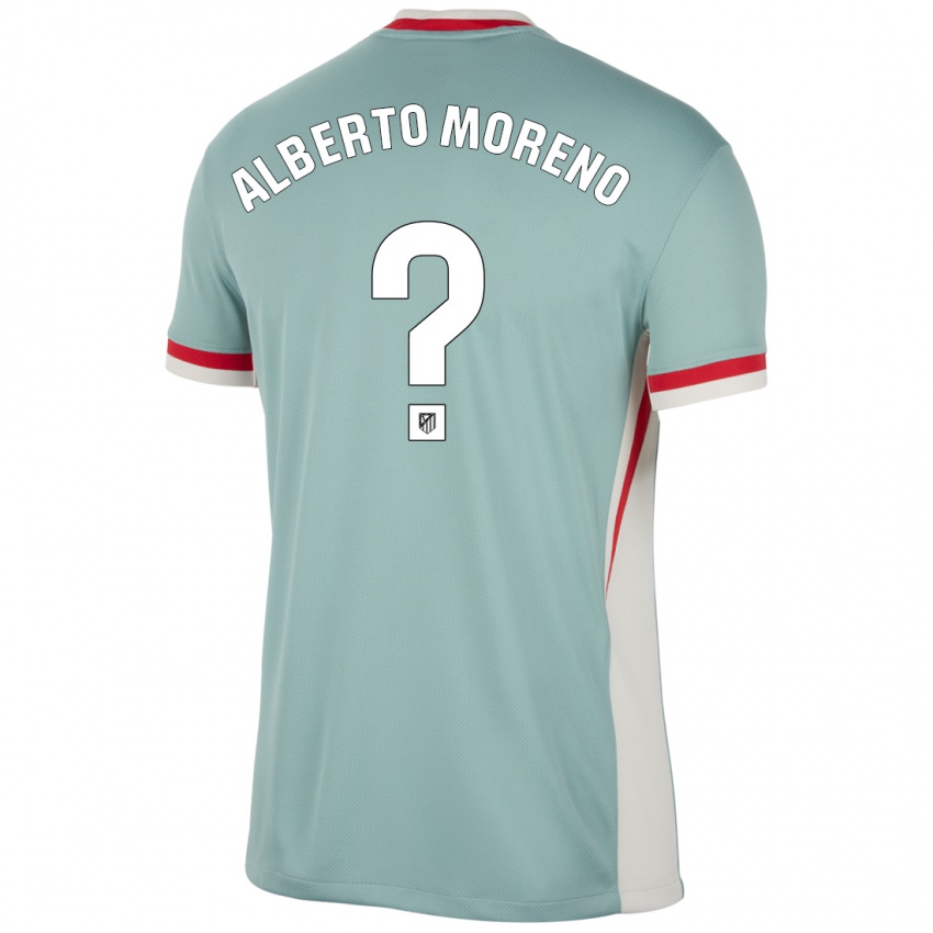 Kinder Alberto Moreno #0 Hellbeige Blau Auswärtstrikot Trikot 2024/25 T-Shirt Schweiz