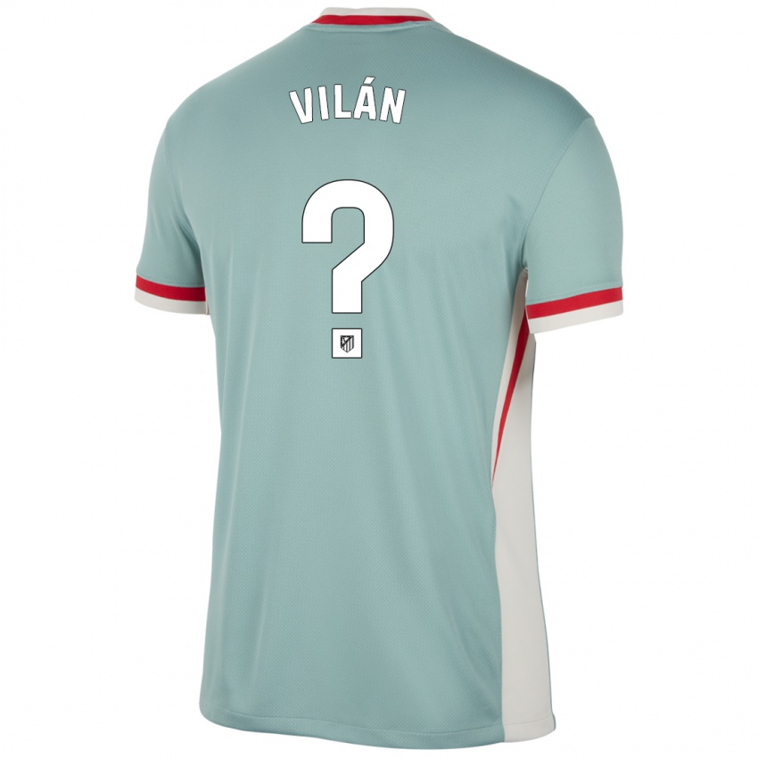 Enfant Maillot David Vilán #0 Beige Clair Bleu Tenues Extérieur 2024/25 T-Shirt Suisse