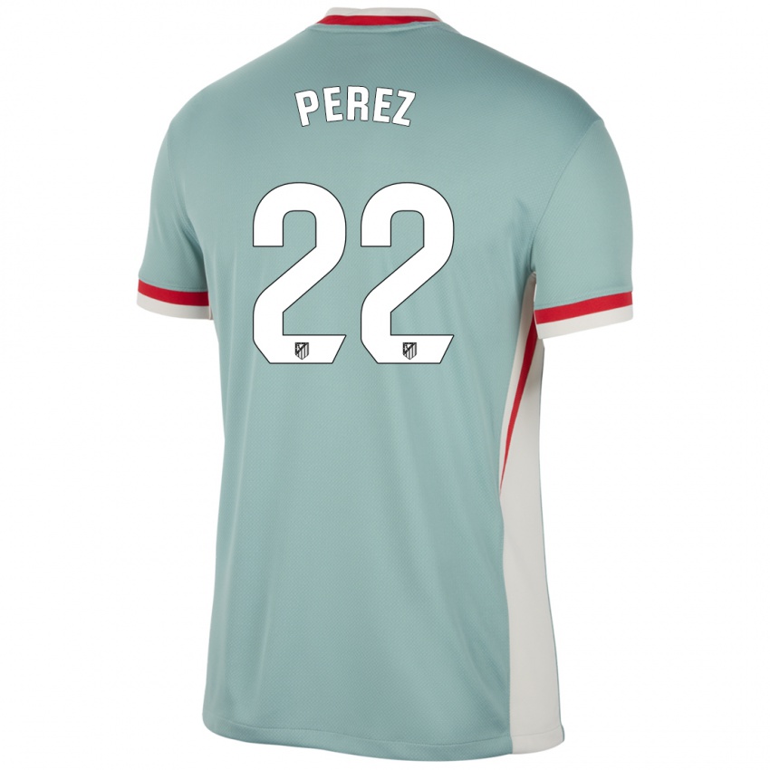 Enfant Maillot Pablo Pérez #22 Beige Clair Bleu Tenues Extérieur 2024/25 T-Shirt Suisse