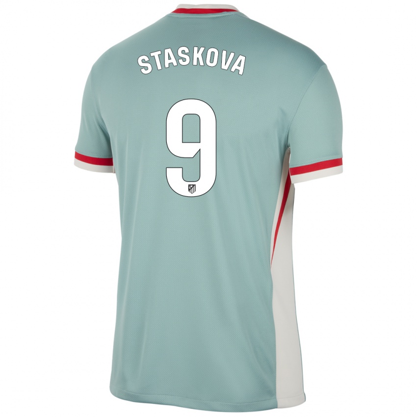 Kinder Andrea Staskova #9 Hellbeige Blau Auswärtstrikot Trikot 2024/25 T-Shirt Schweiz