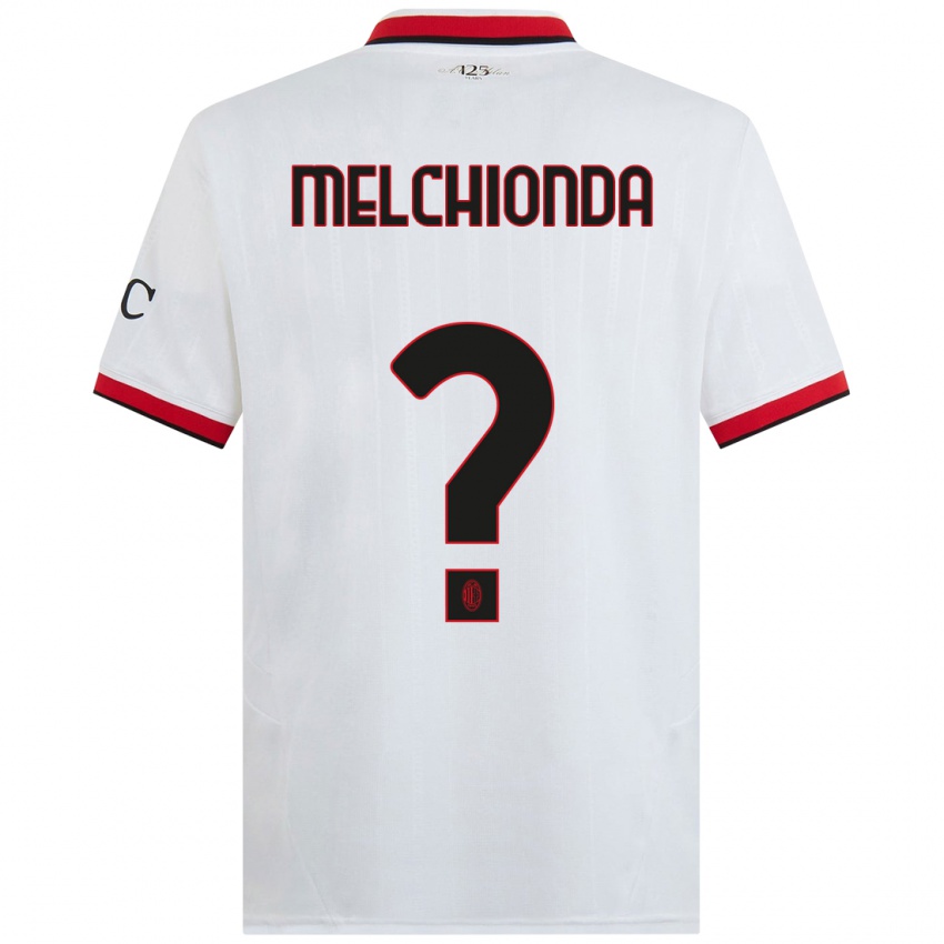 Kinder Marco Melchionda #0 Weiß Schwarz Rot Auswärtstrikot Trikot 2024/25 T-Shirt Schweiz