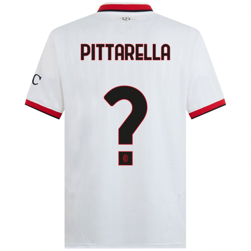 Kinder Matteo Pittarella #0 Weiß Schwarz Rot Auswärtstrikot Trikot 2024/25 T-Shirt Schweiz