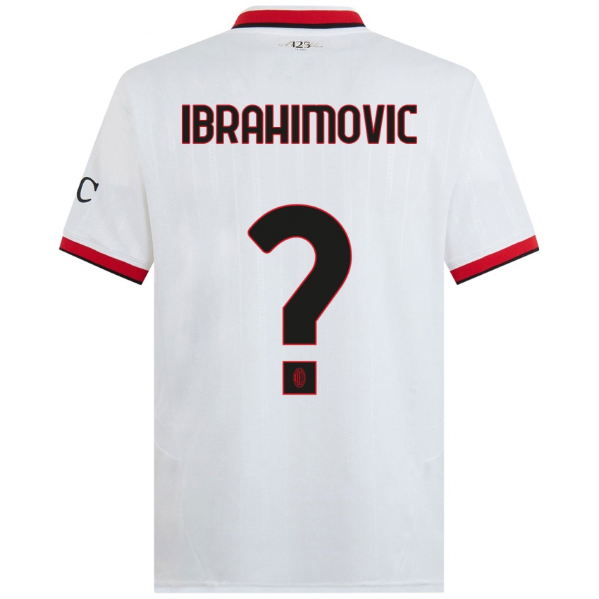 Kinder Vincent Ibrahimovic #0 Weiß Schwarz Rot Auswärtstrikot Trikot 2024/25 T-Shirt Schweiz