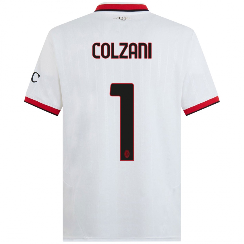 Kinder Edoardo Colzani #1 Weiß Schwarz Rot Auswärtstrikot Trikot 2024/25 T-Shirt Schweiz